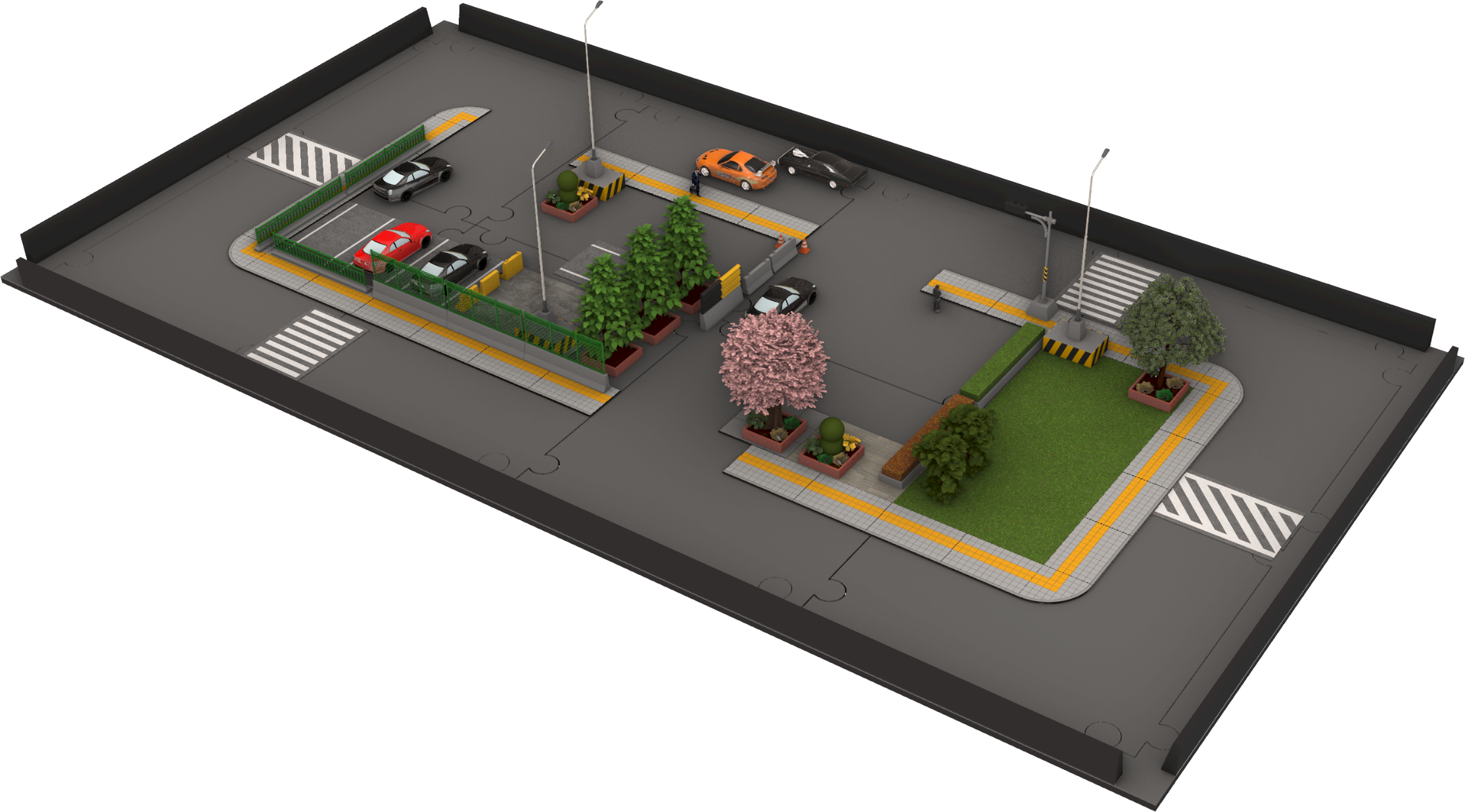 GreenLight 1:64 微縮場景套件,多組建築與街景模組